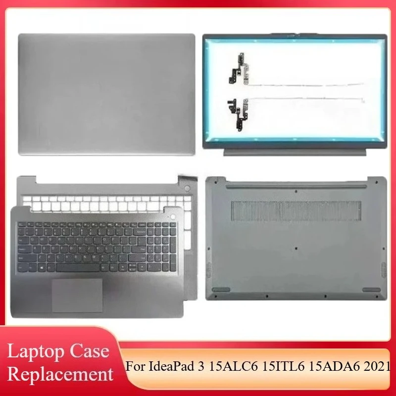 

New Case For IdeaPad 3 15ALC6 15ITL6 15ADA6 2021 Laptop LCD Back Cover Front Bezel Palmrest Bottom Case Upper Keyboard Hinges