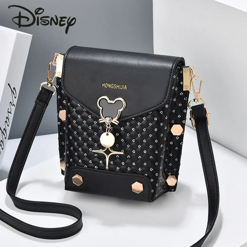 Disney Mickey New Women\'s Crossbody Bag Fashionable High Quality Girls\' Phone Bag Retro High Grade Sequin Women\'s Shoulder Bag