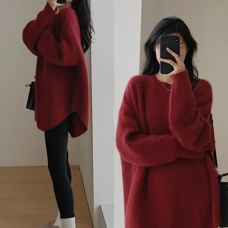 Sweater women\'s autumn clothing new autumn and winter French chic and beautiful unique knitted base sweater pullover inner top