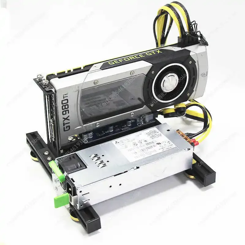 Laptop external graphics card dock mini pcie to pciex16 riser card set bracket + riser card + GPU power cable + power supply