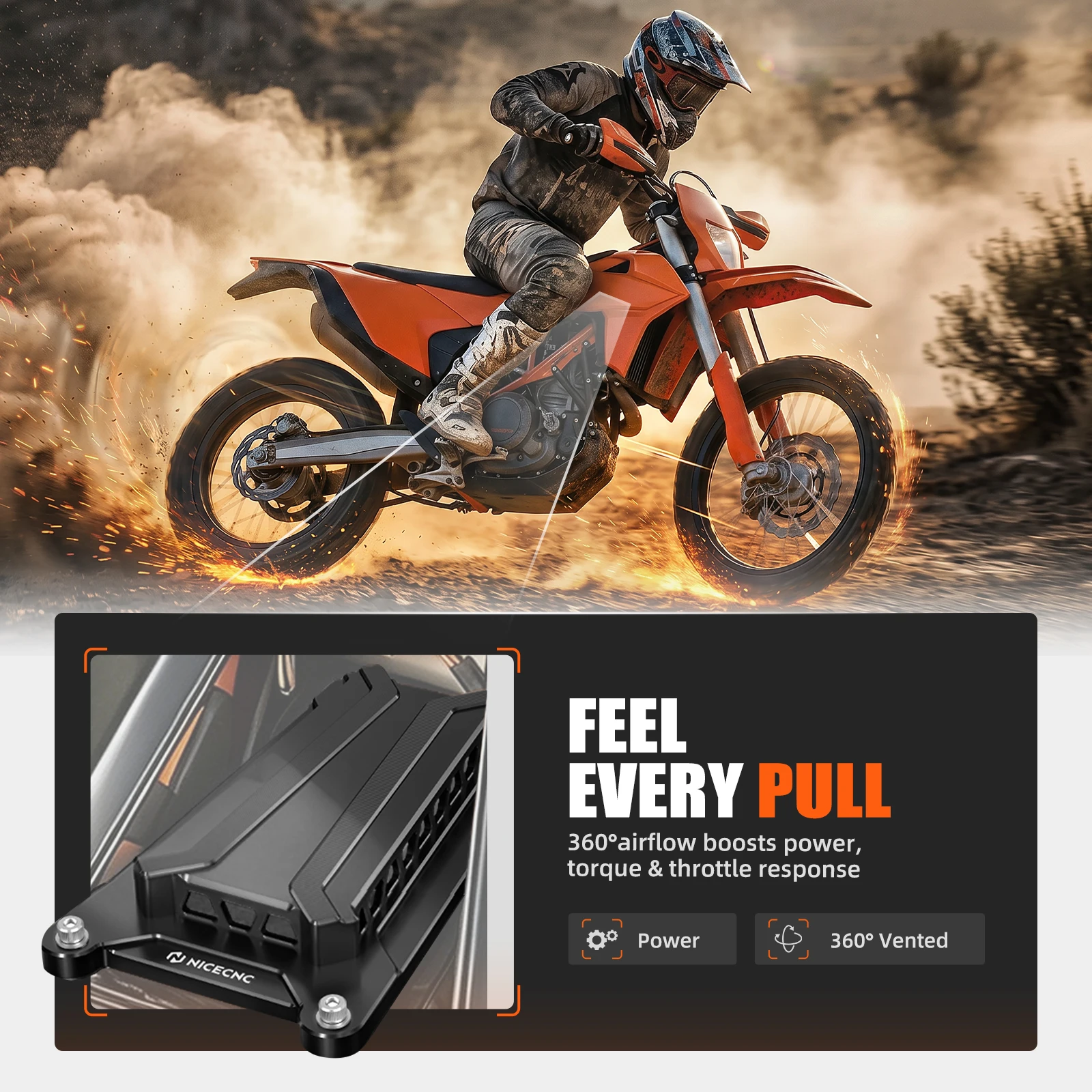 Für KTM 690 Enduro SMC/R Rally 2008-2025 Luftfilterkastenabdeckung Husqvarna 701 Enduro/ Supermoto 2016-2025 GasGas 700 SM/ES 2022-25 – Detail 3