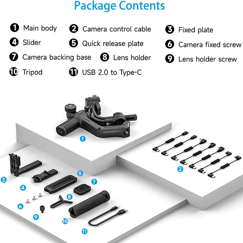 FeiyuTech SCORP 2[Official]Camera Gimbal Stabilizer Built-in AI Tracker Upgrade Joystick Touch Screen for Mirrorless DSLR Camera