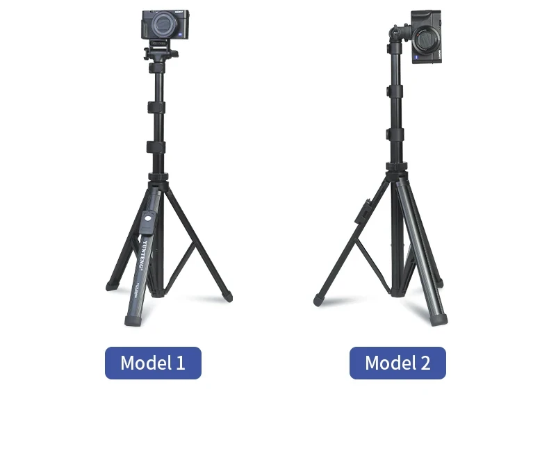 Bluetoothリモコン付きの調整可能な自撮り棒,携帯電話とカメラ用の軽量三脚,オールインワン,デジタル一眼レフ,セレフォンアクセサリー