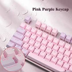 PBT Keycap Double shot OEM Profile Purple Pink Mechanical MX Keycaps for 61/64/68/78/84/87/98 key MX Switch Mechanical Keyboard