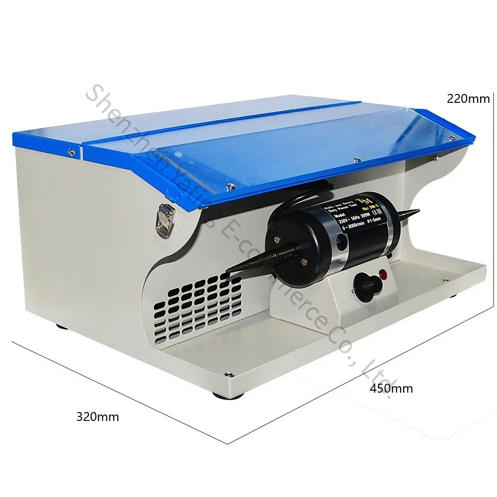 

1pc Electric Polishing Machine Double Head Cloth Wheel with Lamp Tube Speed Control Polishing Machine Gold Silver Jewelry Polish
