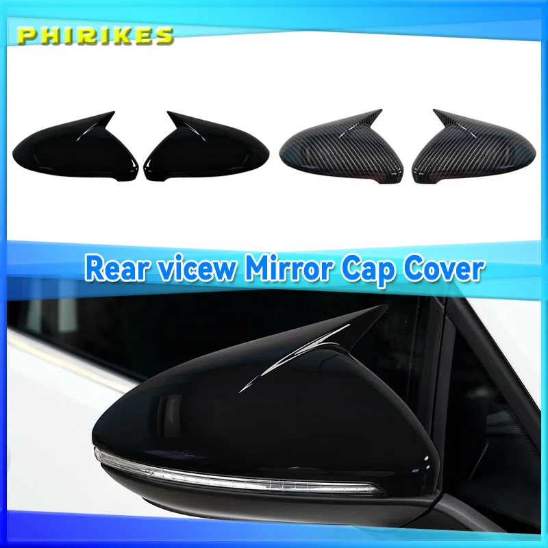 2Pcs Side RearView Mirror Cover Caps wing cover For VW Golf 7 MK7 MK7.5 GTI R GTE Base 2014-2019 Car styling