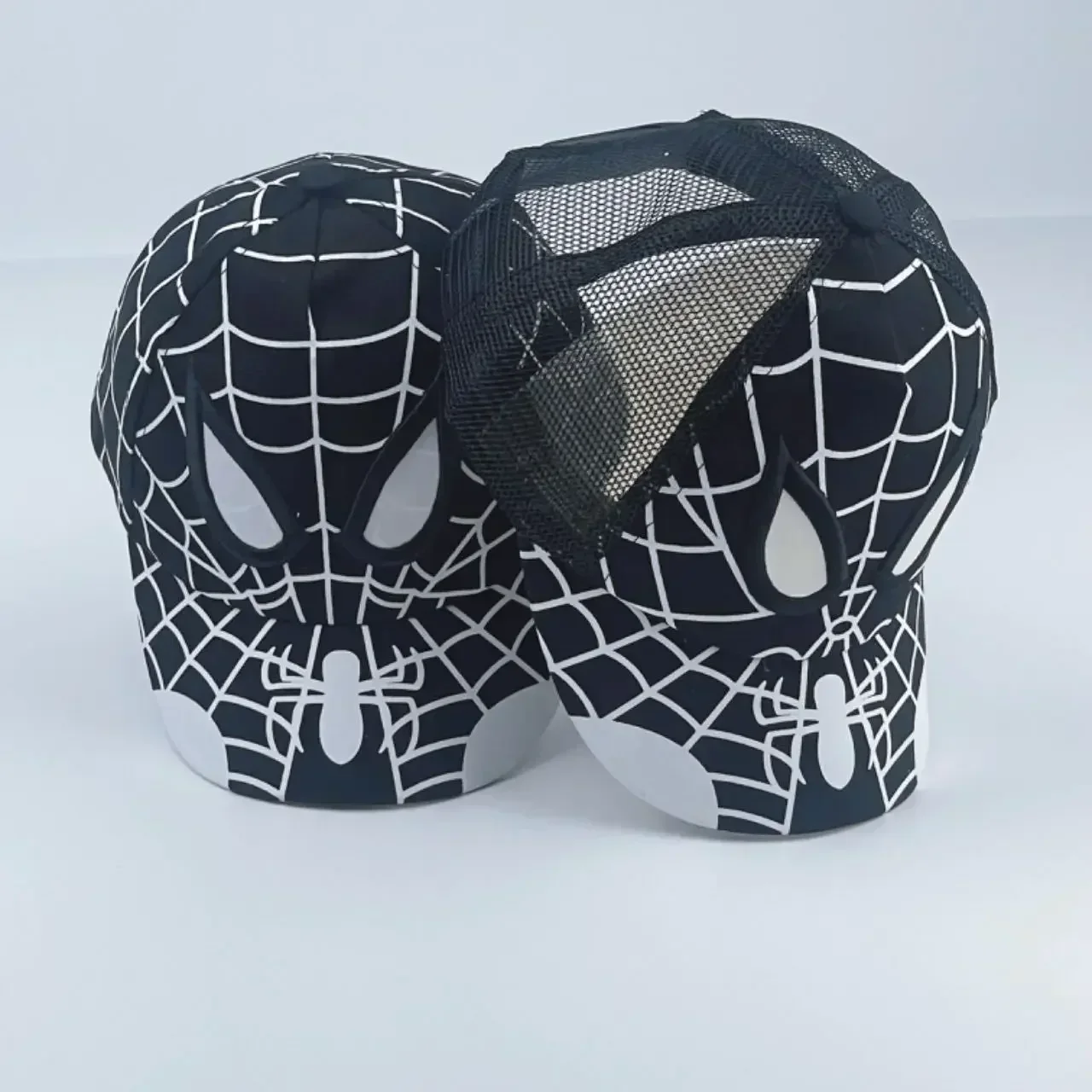 Chapeau pare-soleil à double œil Spider Man pour filles et garçons, accessoire de mode de dessin animé, Hip Hop, savoir chaud, nouveau, automne, hiver, 2024
