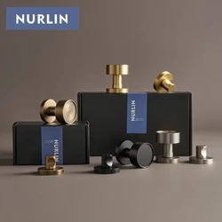 Nurlin Brass Door Knobs Handle Set Mortise Passage Privacy Thumble Turn Deadbol Dummy Matt Bronze Black Gold Brushed Nickel