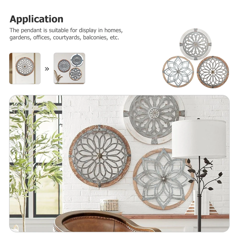 

3 Pcs Rhombus Wall Decoration Flower Household Room Bedroom Acrylic Pendant Office