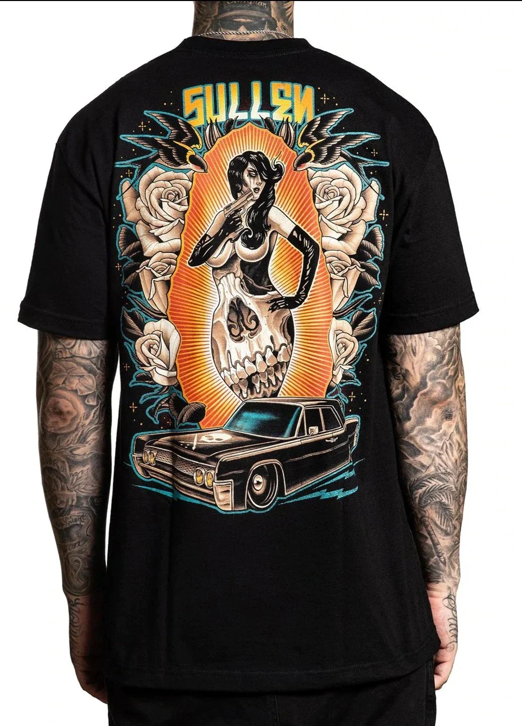 Sullen Men's T-shirt FEMME FATALE Tattoos Urban Design Premium Quality