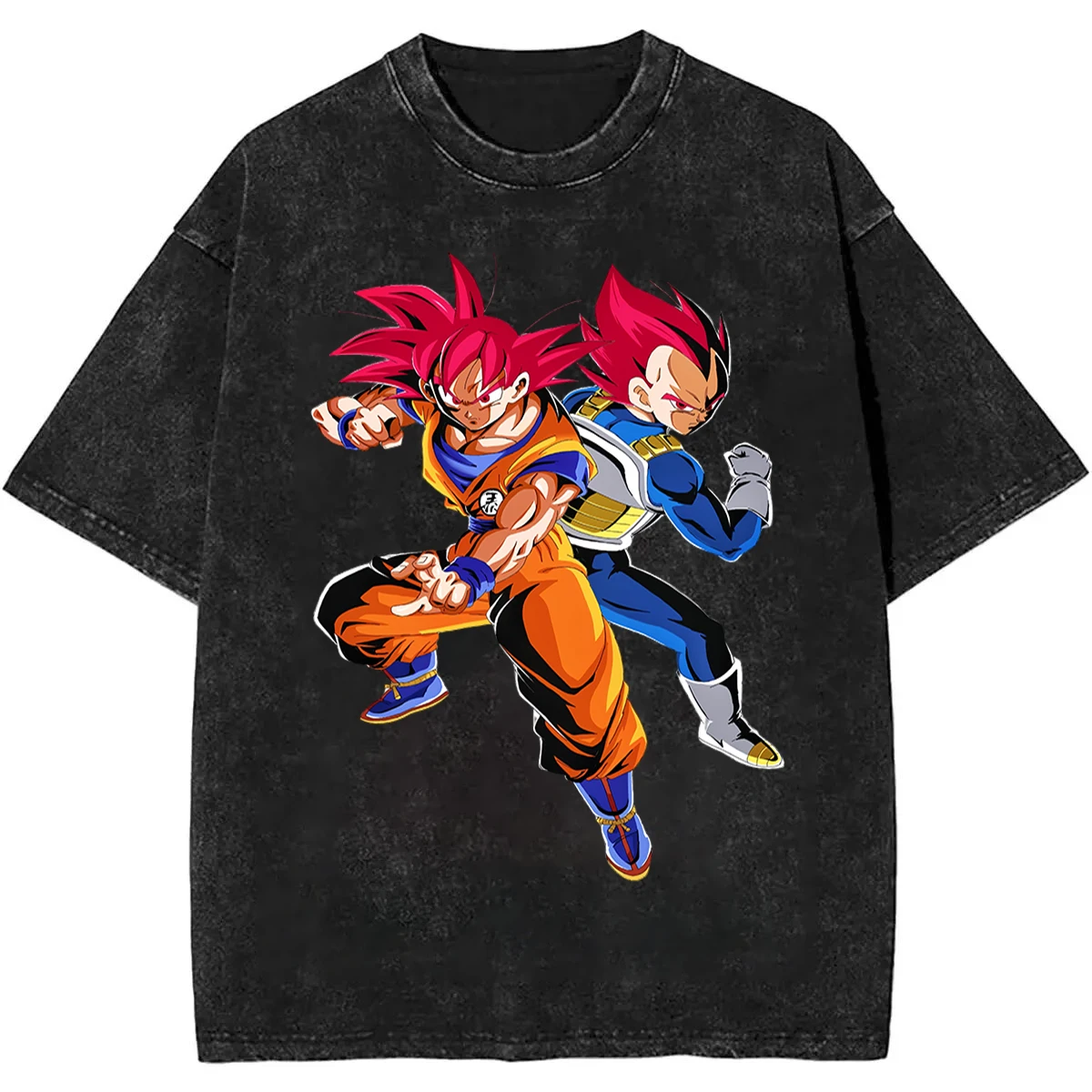 

2026 Summer Dragon Ball Oversized T-shirt High Quality 100% Cotton Manga Grid Character Print Unisex Casual for Adults