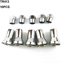 10pcs Auto Accessories Chrome Tyre Valve Stem TR413/TR414 Left Right Front Rear Wheel Tyre Valve Sleeve Covers