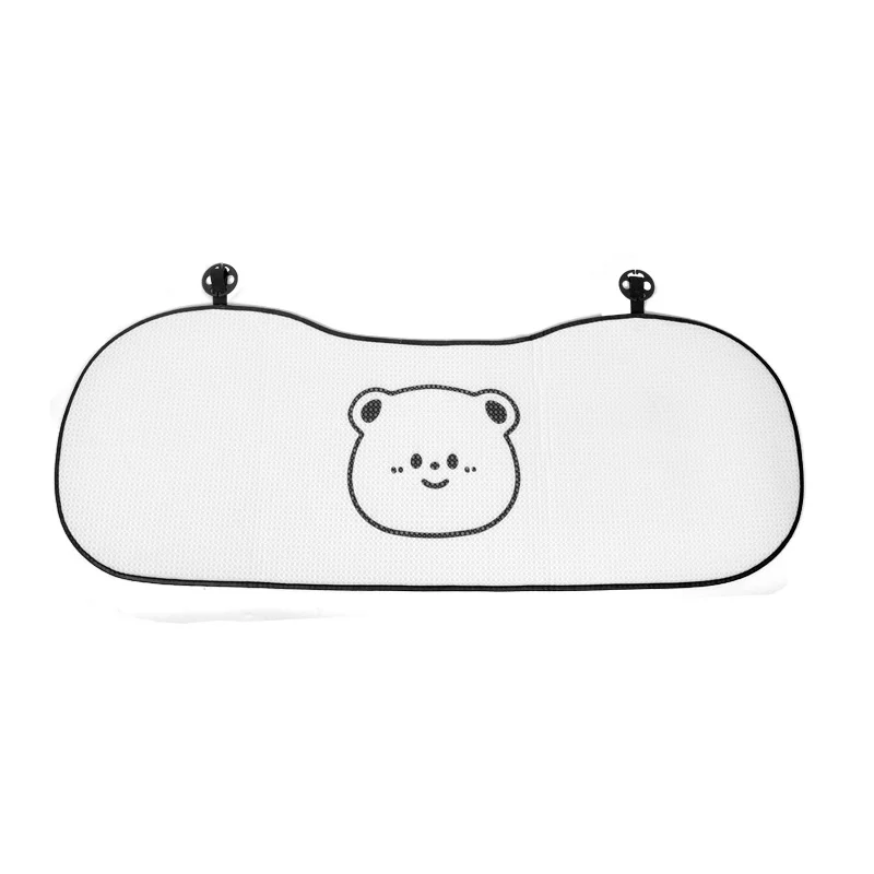 Car Cushion Summer Ice Breathable Mesh Headrest Lumbar Pillow Four Seasons General Simple Bear Cartoon Seat Cushion