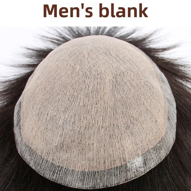 Promotion Australia-Double Layers 100% Natural Human Hair Toupee Male Hair Prosthesis Lace PU Base Breathable System Wig for Men