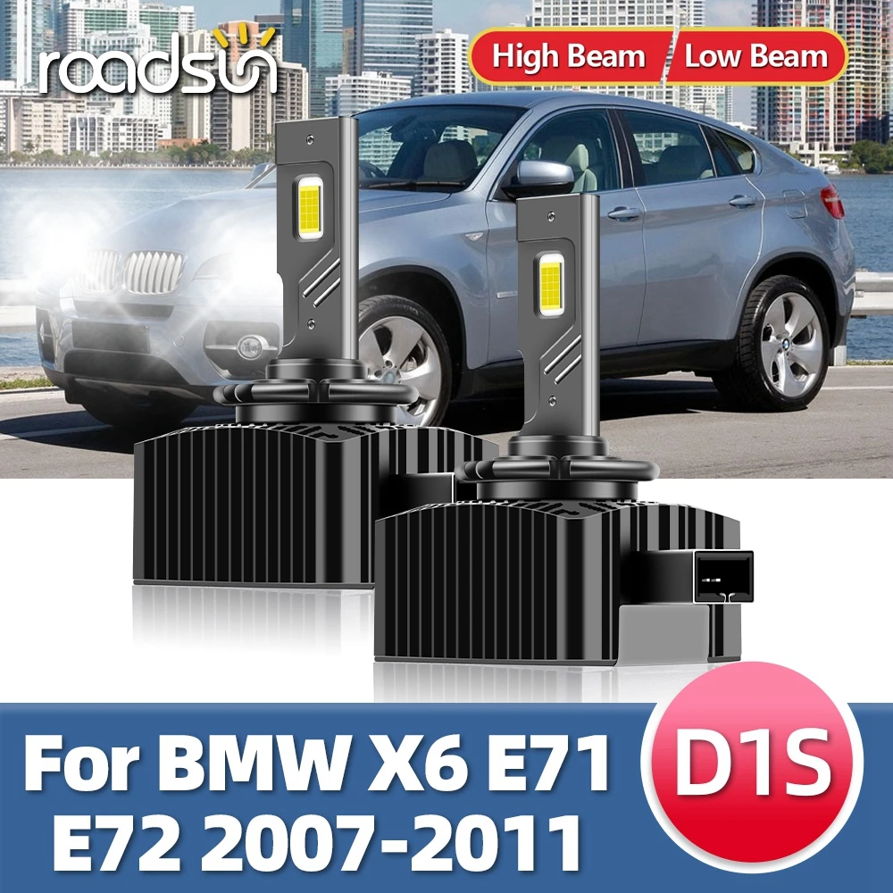 

2 шт. светодиодный фар HID D1S авто лампа 110 Вт/пара 30000LM супер яркая автомобильная лампа 6500 к для BMW X6 E71 E72 2007 2008 2009 2010 2011