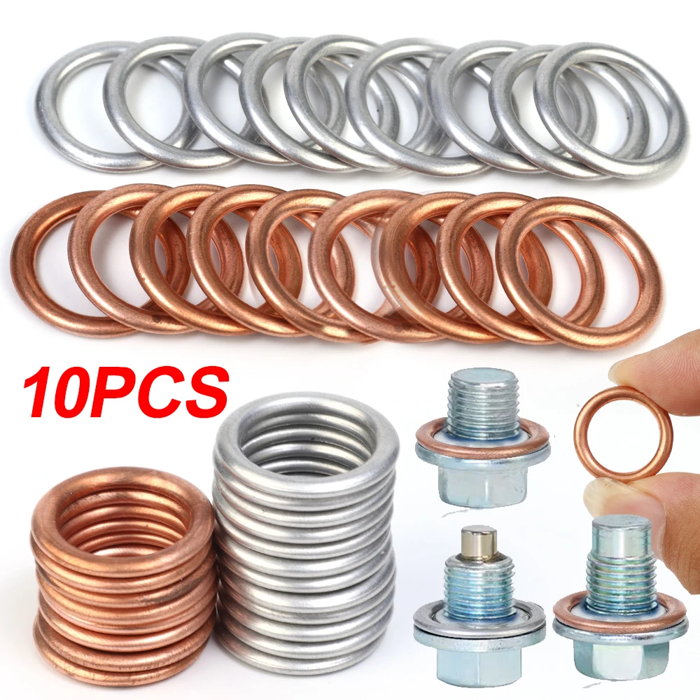 N0138157 Ölablassstopfen-Dichtscheibe 14mm Aluminium-Kupfer-Ölwannendichtung für VW Golf MK7 Passat B6 Audi A4 B8 Motorenersatzteile – Detail 2