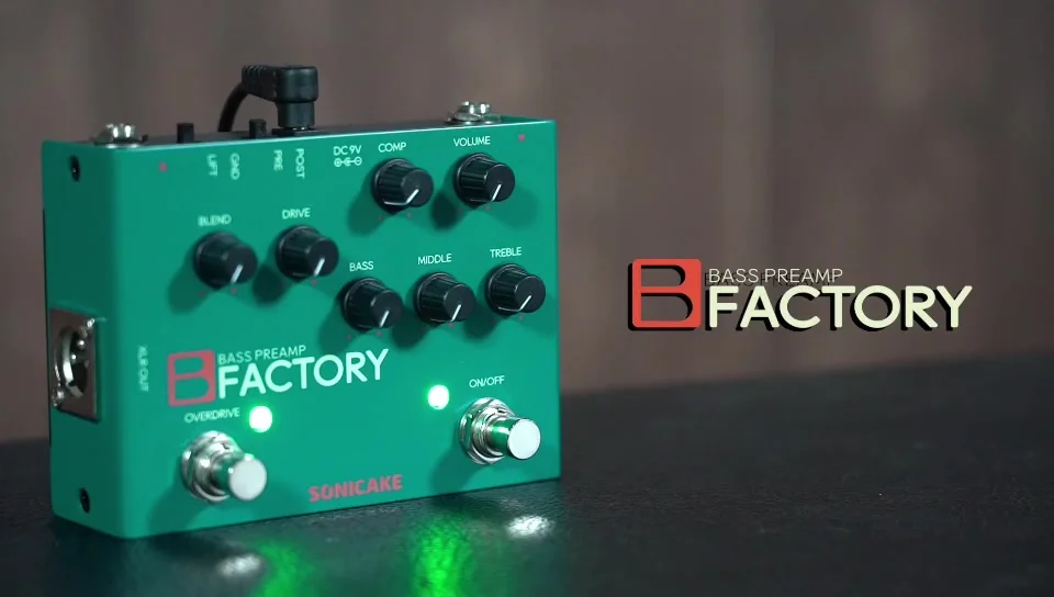 SONICAKE B Factory For Bass Preamp, Comp & Overdrive Guitar Bass