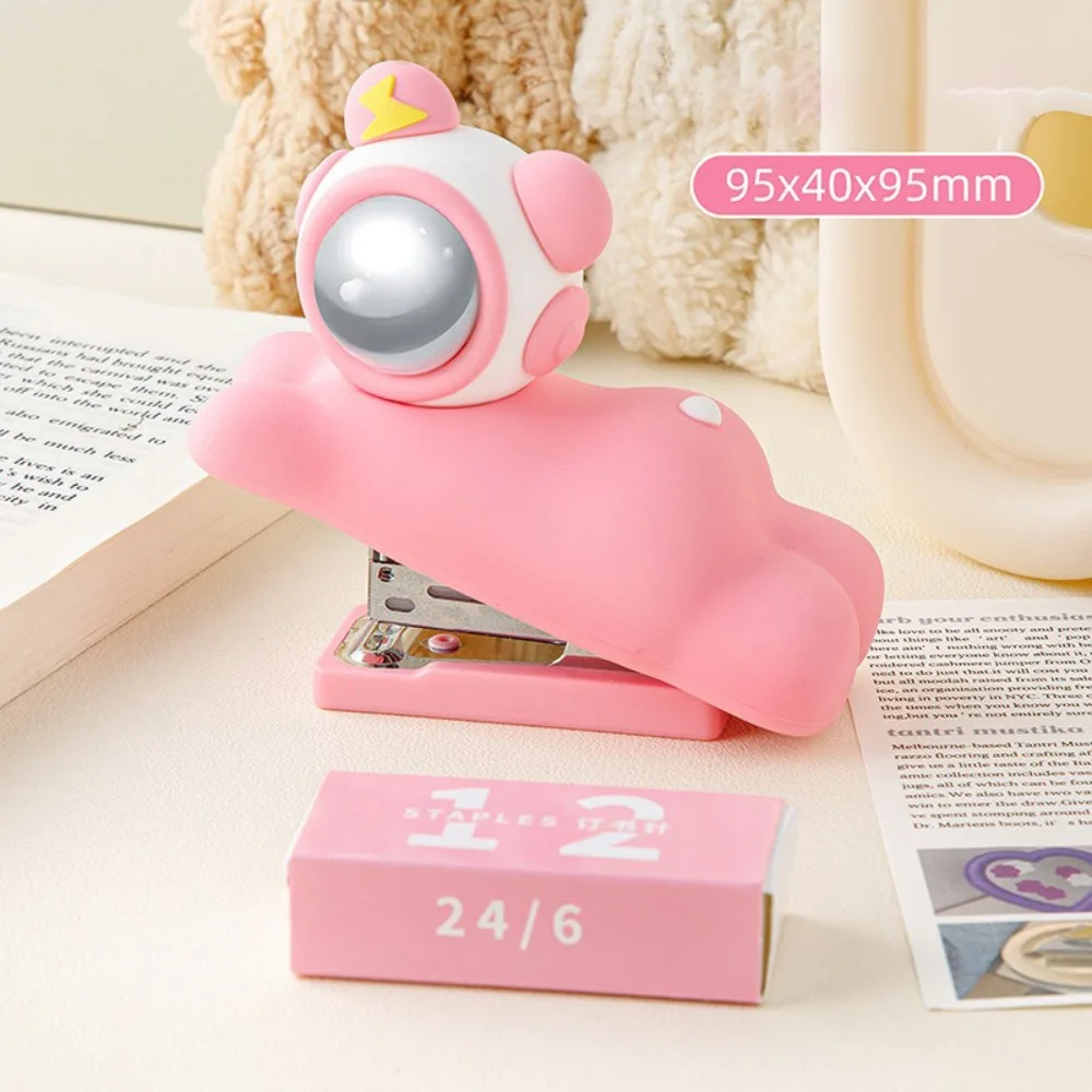 Mini Stapler Use 24/6 24/4 Staples Heavy Duty Manual Binding Tool Sika Deer/Rabbit Astronaut Multi-function Bookbinding Machine