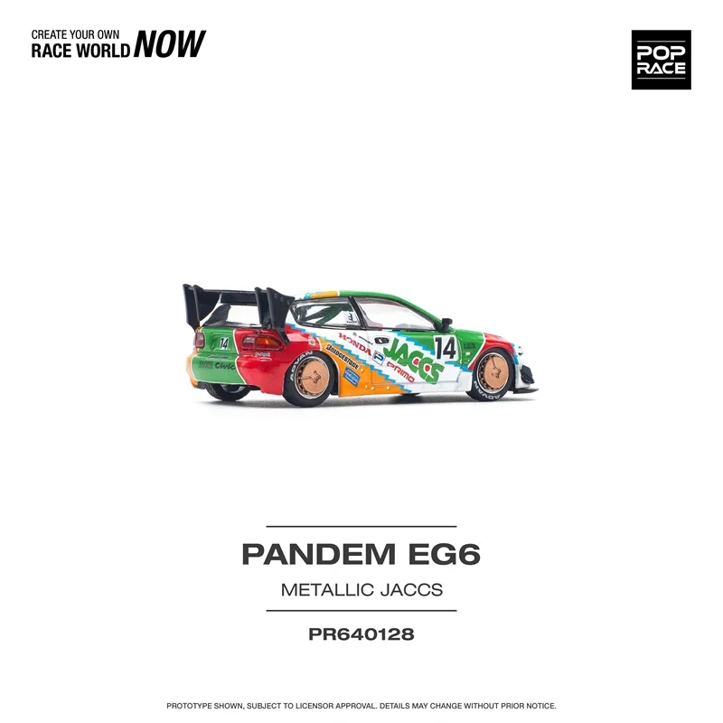 **Pre-order **Xcartoys x POP RACE 1:64 Pandem Civic EG6 Mk5 Rocket Bunny JACCS Model Car