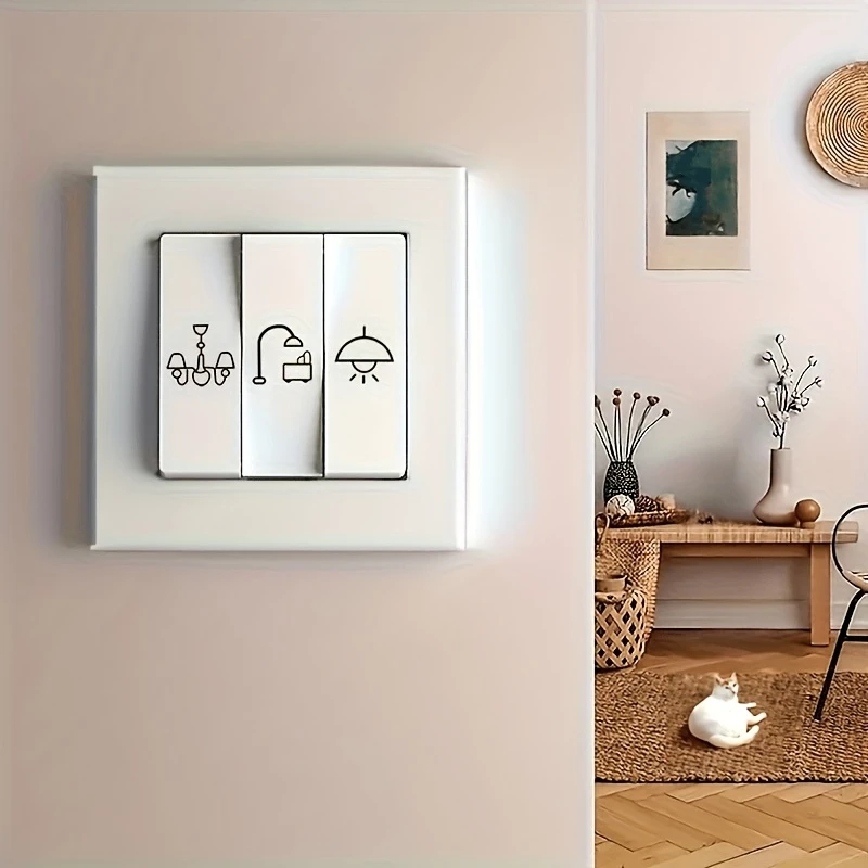 3 Sets Clear Transparent Light Switchs Label Sticker Waterproof Switchs Panel Labels For Home Office Bedroom Kitchen