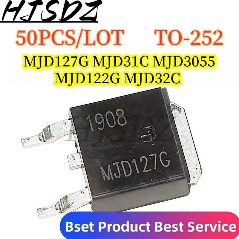 【50PCS/LOT】SMD mount power  MJD122G MJD127G J122G J127G TO-252 MJD31C MJD31CT4G MJD32CT4G MJD32C J32G MJD3055T4G MJD3055 3055G