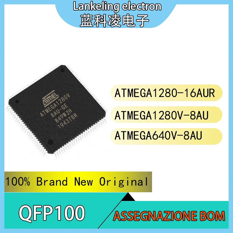 

ATMEGA1280-16AUR ATMEGA1280V-8AU ATMEGA640V-8AU 100% Brand New Original Integrated circuit MCU QFP100 chip