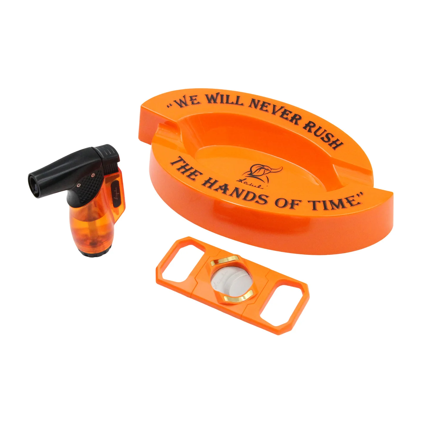 

Premium 3-Piece Cigar Set,Torch Lighter, Ashtray & Cutter, Portable Gift Boxed Smoking Accessories Kit for Men