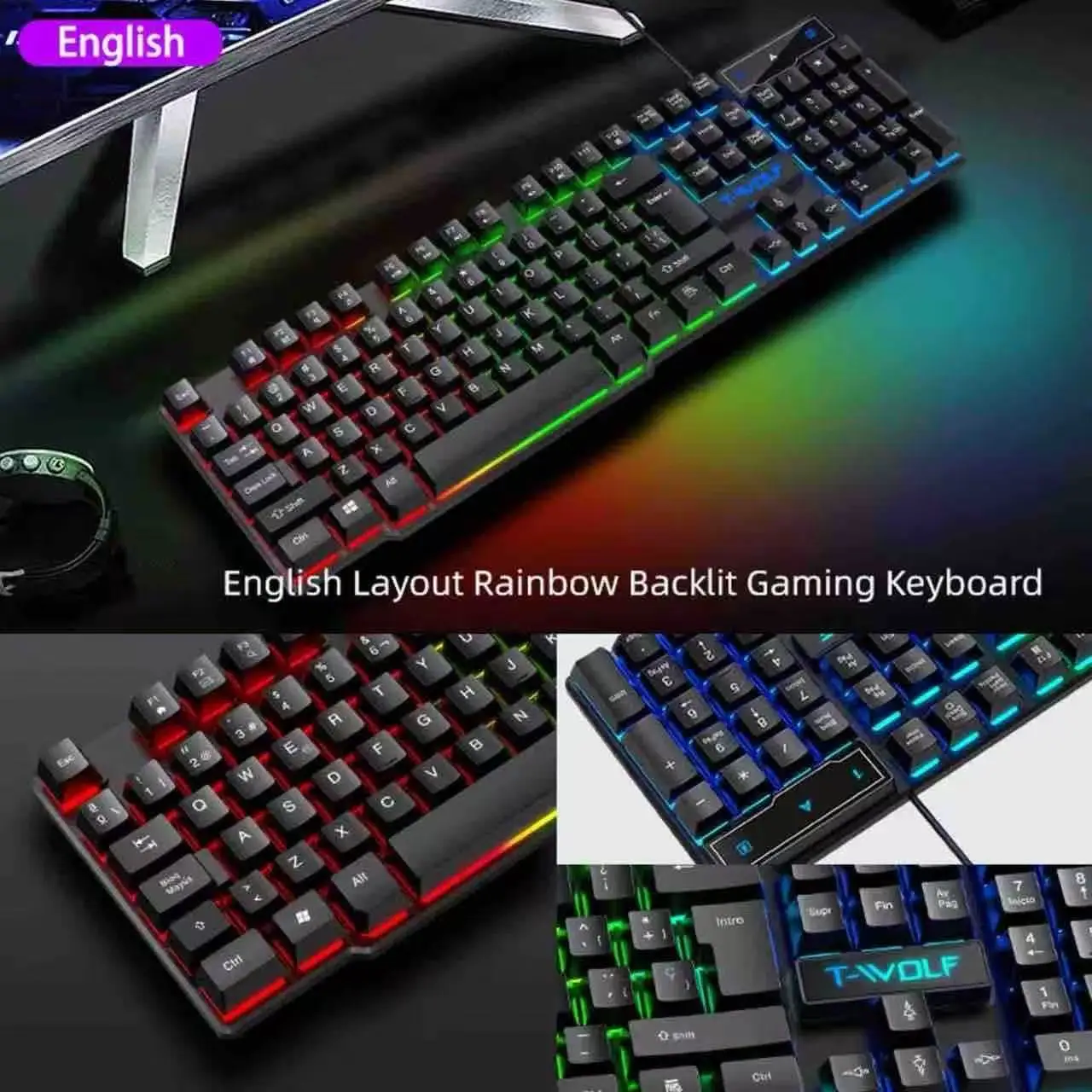 4-in-1 Gaming Keyboard Mouse Headset Combo 2