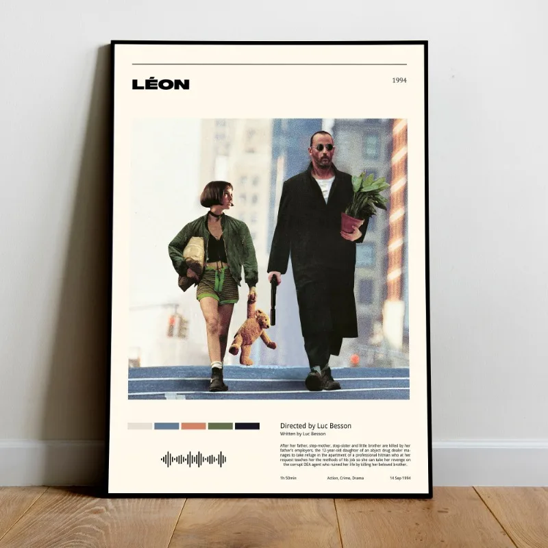 Vintage Retro Minimalist Movie Leon Leon: The Professional Art Poster Canvas Painting Wall Prints Picture Living Room Home Decor