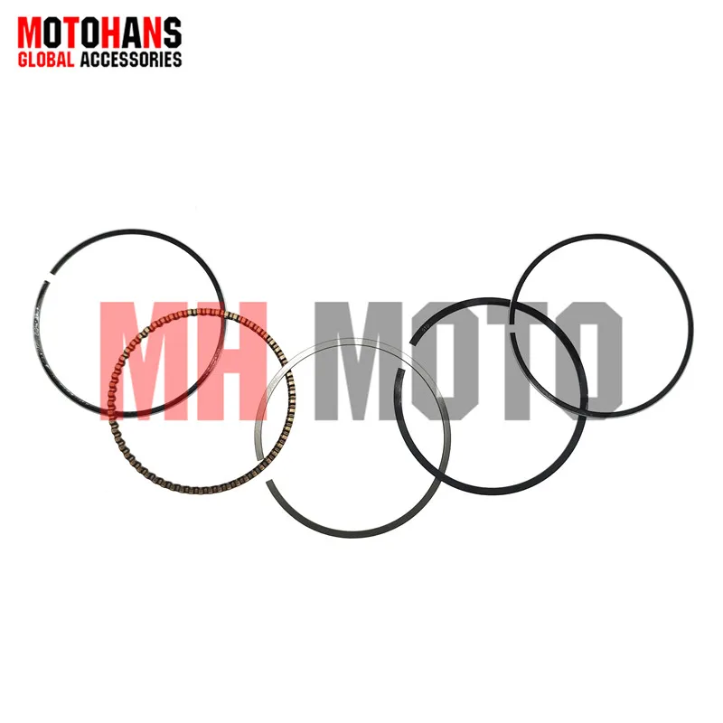 PISTON RING SET BORE 52.4MM 1.0*1.0*2.0 FOR 152QMI GY6 125 KYMCO AGILITY125 CS125 DS125 MOPED SCOOTER QUAD  ZNEN BAOTIAN JMSTAR