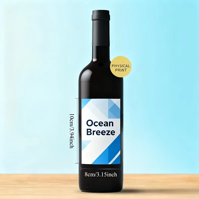 Custom Self-adhesive Bottle Label Stickers Waterproof and Durable, Custom Image Text Logo, Fashionable and Personalized Sticker