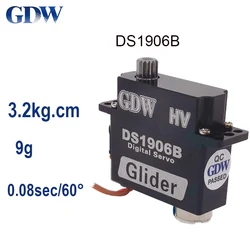 UAV Servo GDW DS1906A DS1906B High Speed Full Metal Digital 9g Micro Servo For RC Glider Fixed Wing Replaces KST X08 DLG F3K