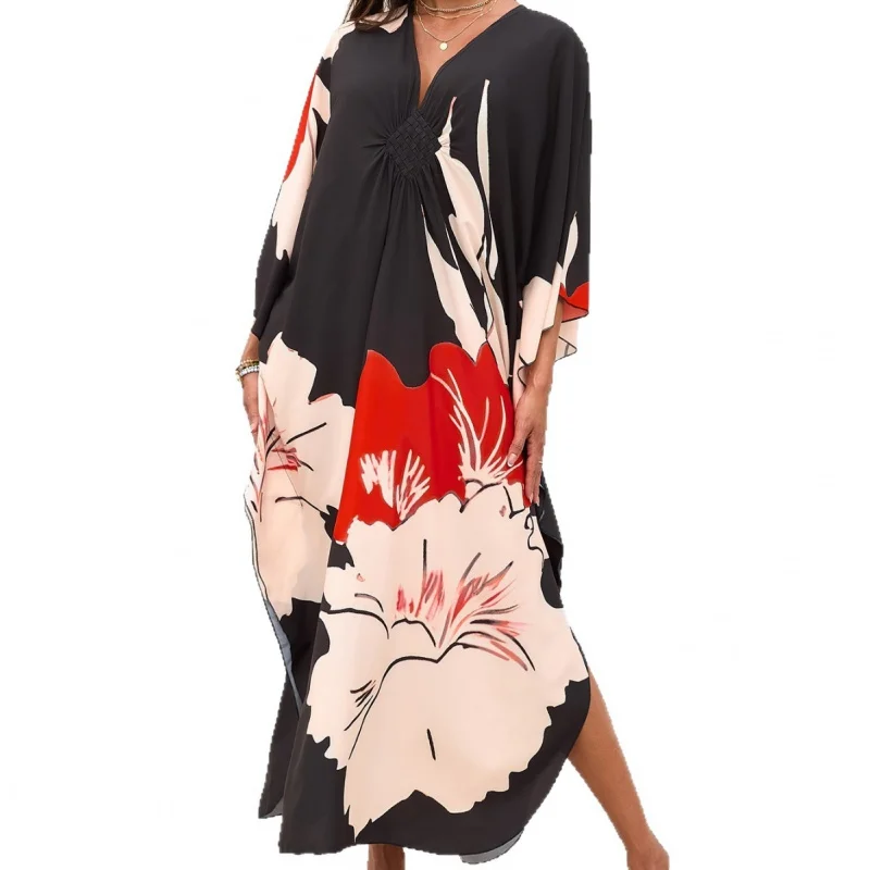 32 Colors Handmade Crochet Beach Cover Up Printed Maxi Dress Vacation Sarong for Women Summer Swimwear Wrap Beachwear