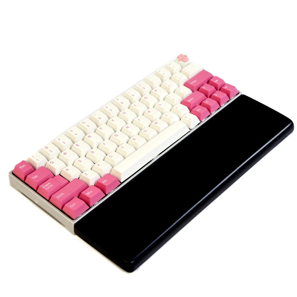 Imagem -04 - Personalizado Anti-slip Wrist Rest Pad Suporte Teclado Mecânico Preto Branco Legal Personalizar 61 64 68 84 96 104 108 Tamanho