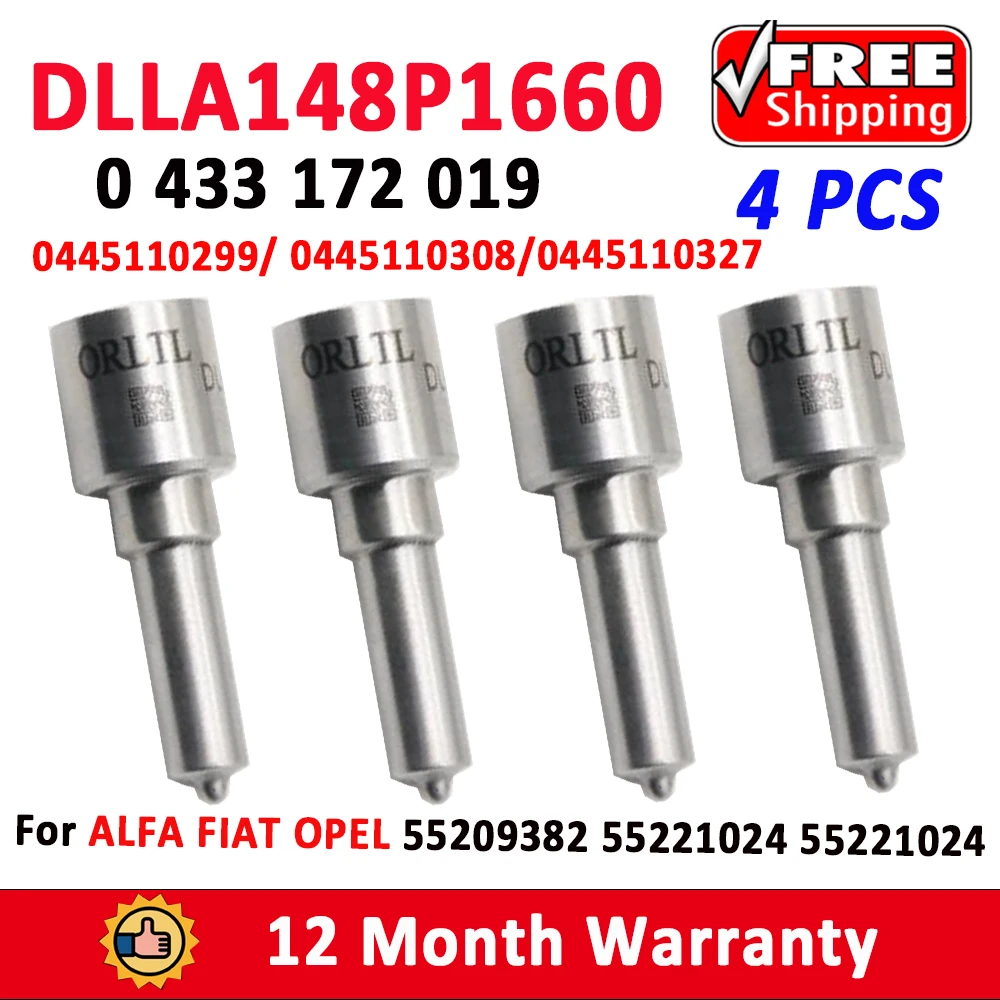 ORLTL DLLA 148 P 1660  0433172019 Diesel Injector Nozzle DLLA148P1660 DLLA 148 P1660 For ALFA FIAT OPEL 55209382 55221024