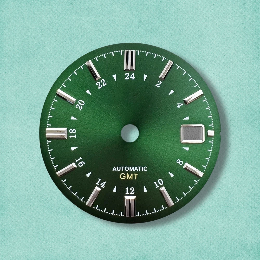 31mm GS Logo GMT Dial With Sun Pattern Grand S Dial Suitable For NH34/35/36 Movement High Quality Watch Accessories ﻿