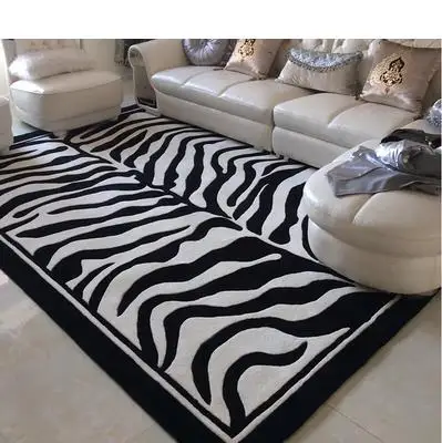 Modern rectangle Acrylic Large Carpet For Living Room Bedroom Rug blue design fashion custom fitting mat