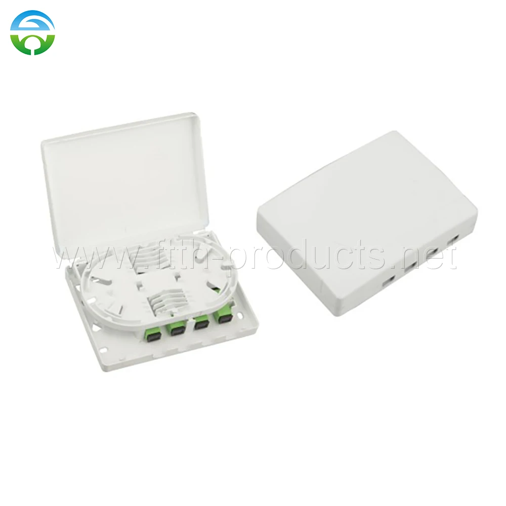 

10pcs 4 core FTTH Terminal box With 1x4 PLC Splitter HY-20-T4A