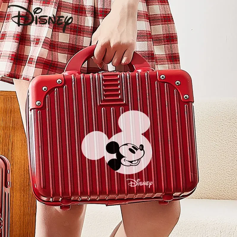 Imagem -02 - Disney-mala de Maquiagem Mickey Feminina Caixa de Armazenamento Mala de Transporte Multi Funcional Alta Qualidade Desenhos Animados Moda Novo