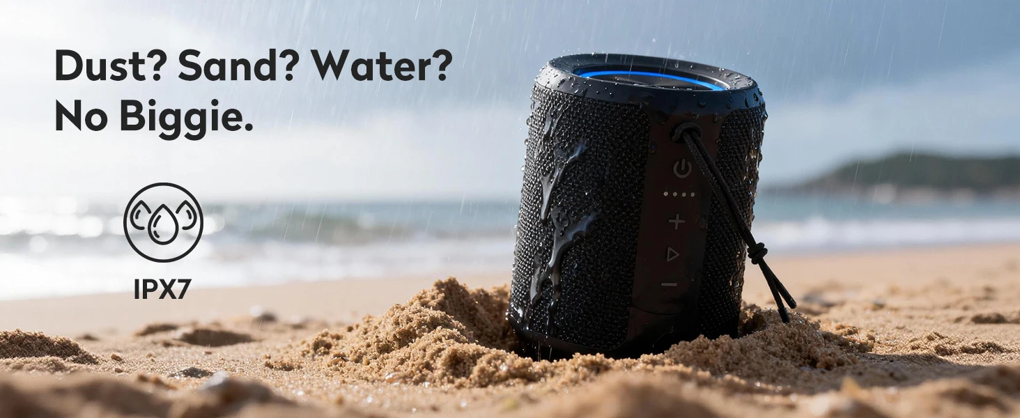 OHYAO X2 Mini Bluetooth-Lautsprecher mit Lauterer Tonlage & Verbessertem Bass IPX7 Wasserdicht Kabelloser Bluetooth 5.3 Tragbarer Musikplayer – Detail 5