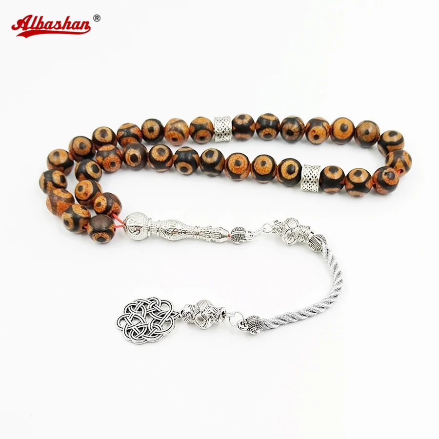 

Альбашан Тасбих натуральный тибетский агат камень модные аксессуары красный браслет Мисбаха мусульманский подарок Ид