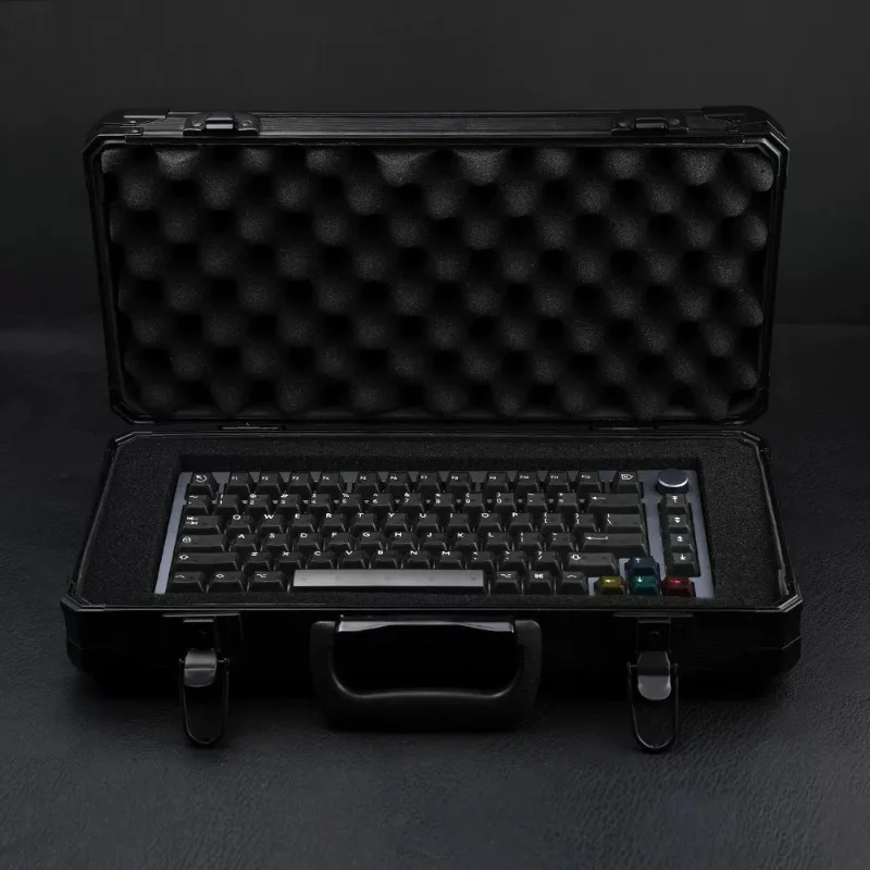 Portable Keyboard Storage Box with Lock Mechanical Keyboards Mouse Bag Aluminum Alloy Keyboard Boxes Keyboards Organizer Bags