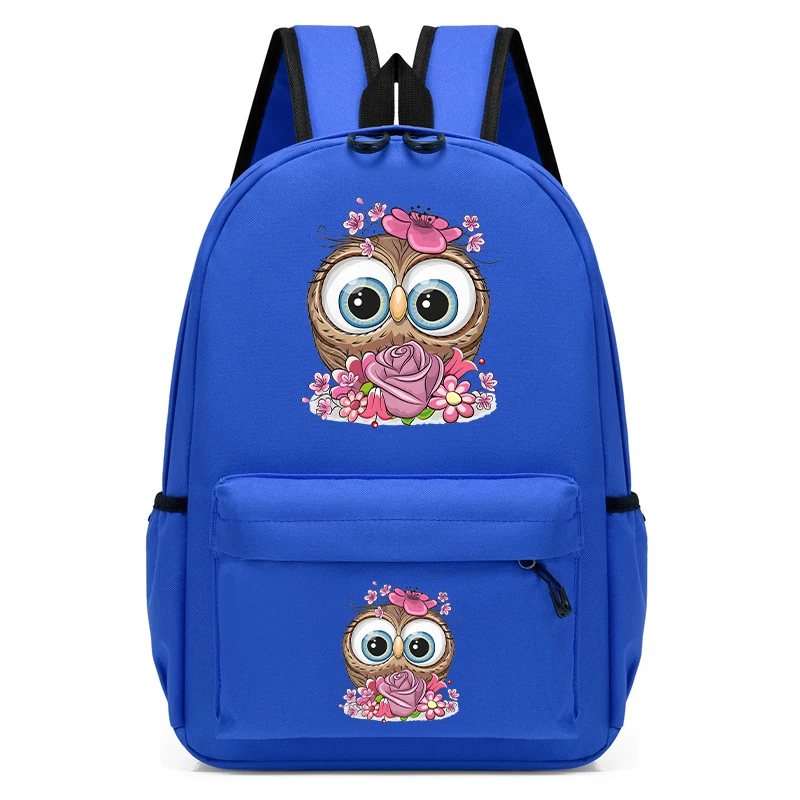 Coruja dos desenhos animados infantil com bolsas escolares Flowerson, mochila para meninas e meninos, criança dançarina, 2 a 5 anos