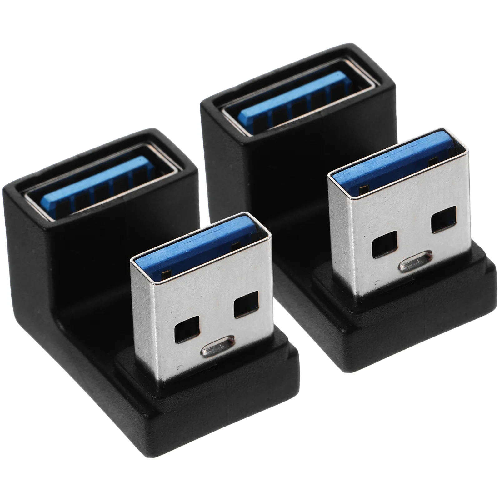 2pcs Usb Right Angle Adapter Angled Usb Connector Angled Plug Adapter Laptop Connector Supply 90 degree usb adapter