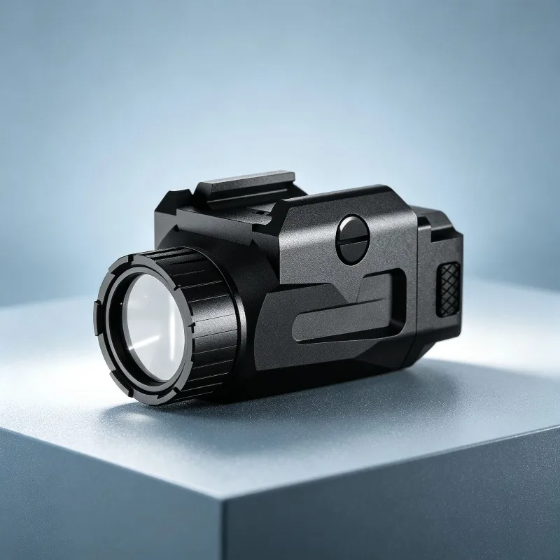 20MM Rail Quick Release Bracket 800LM High Bright LED Flashlight USB Charging Torch Easy Mount