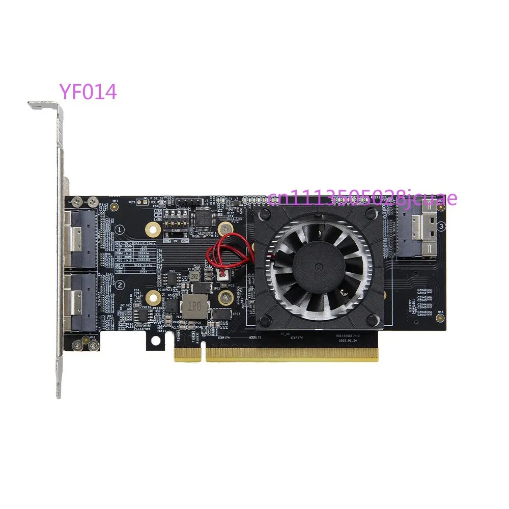 PCIe3.0 split-free PLX8749 expansion 2 Nvme plus 3 Slimsas