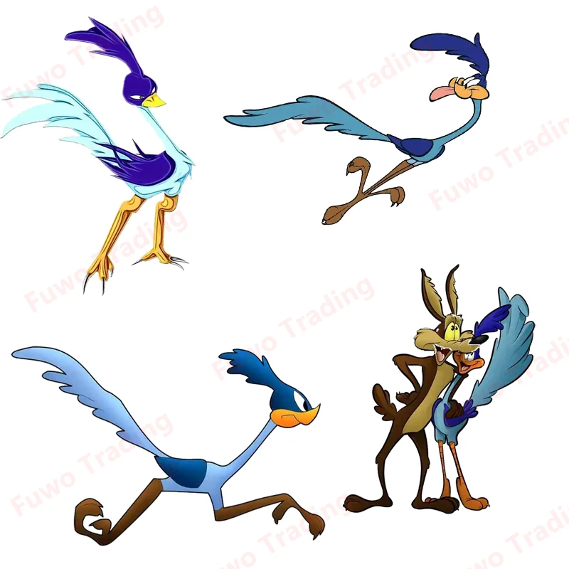 Cartoon Car Sticker Road RunnerCamper for Car Motorcycle Racing Helmet Laptop Trunk Body Car Window Surfboard PVC Vinyl Decals