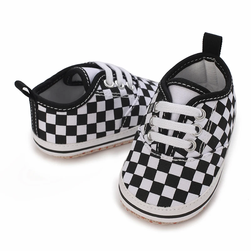 2025 neue Baby Leinwand Turnschuhe Anti-slip Weiche Plaid Baby Junge Mädchen Schuhe Neugeborene Erste Wanderer Infant Baby unisex Casual Schuhe – Detail 5