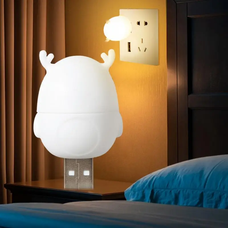 Plug And Play Room Atmosphere Light Eye Protection Led Ambient Light Reading Lamp Simple And Cute Design Led Night Light