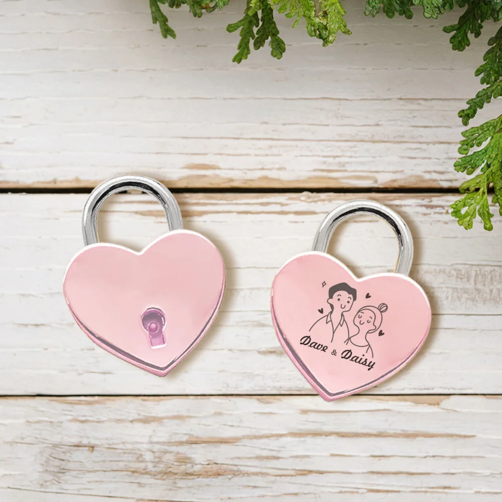 1PC New Couple Personalized Text Drawer Lock For Diary Book